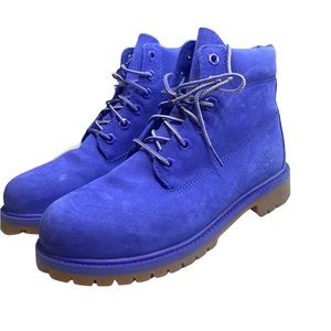 Royal Blue Timberland Premium  6inch Waterproof  Boots Women’s size 6